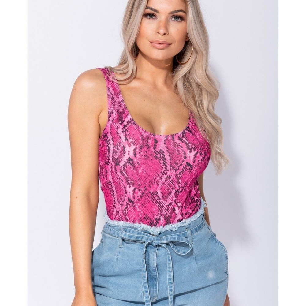 Snake Print Bodysuit NWT - Picture 7 of 7